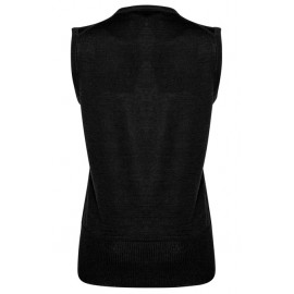 Milano Ladies Vest (Black) with white logo